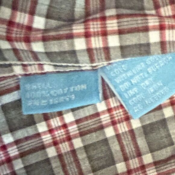 J McLaughlin Shirt Mens L Red Gray Plaid  Button Up Long Sleeve - Picture 6 of 6